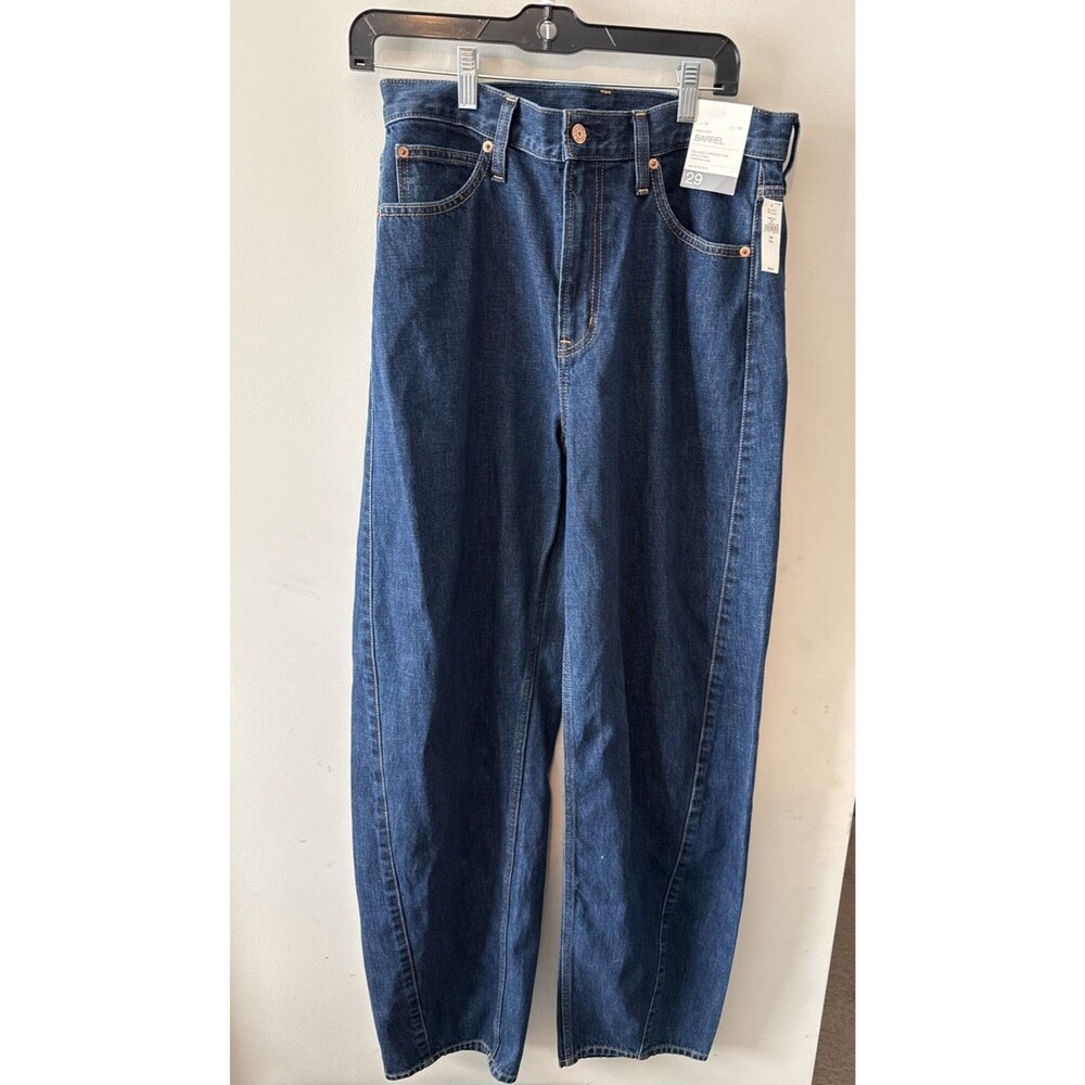 NWT Gap BEIS Hi Rise Barrel Jeans Women 29 8 R Light Blue Cool Girl Utility City